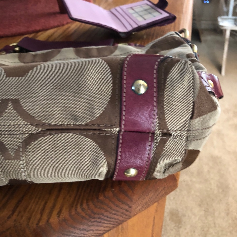 Coach Purse, Dark Purple color - Picture 8 of 8